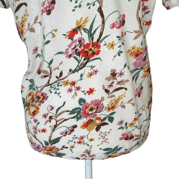 Pablo Paris Teony Floral Cotton Linen Short Sleeve Tee - 3 - L - Picture 10 of 16